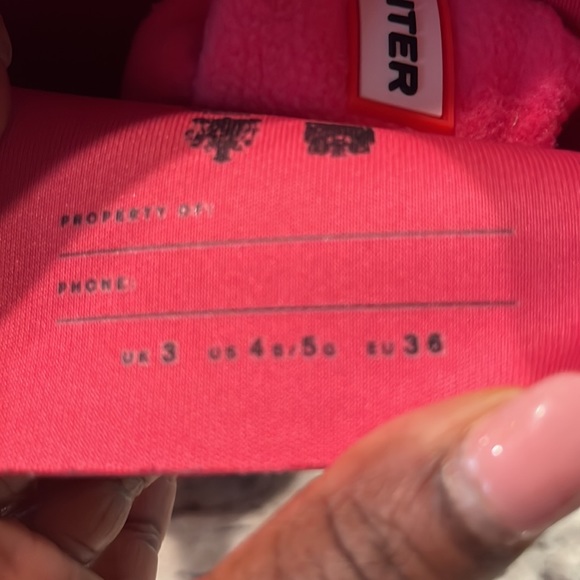 Authentic like new, Hunter Rain Boots uk 3 us 4b/5g EU 36 with hunter socks - Picture 5 of 5